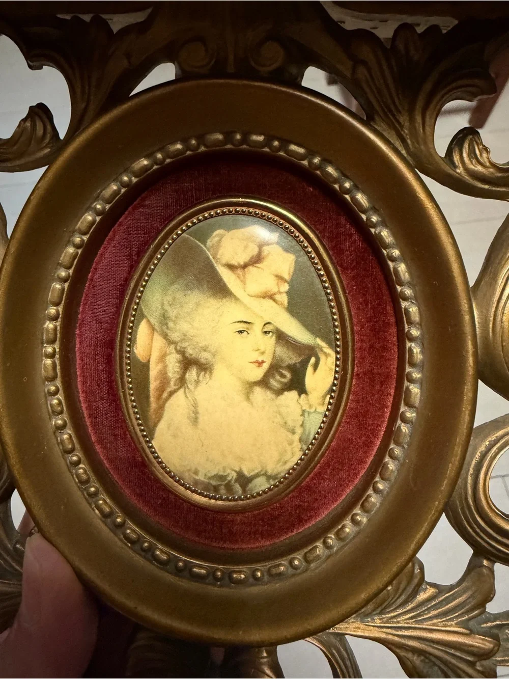 Pair of Cameo Creations Wall Shelf Sconces Victorian Hollywood Regency Gilded